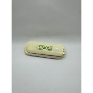 Vintage Clinique Folding Hair Brush with Mirror 1990s Pale Yellow Travel Size